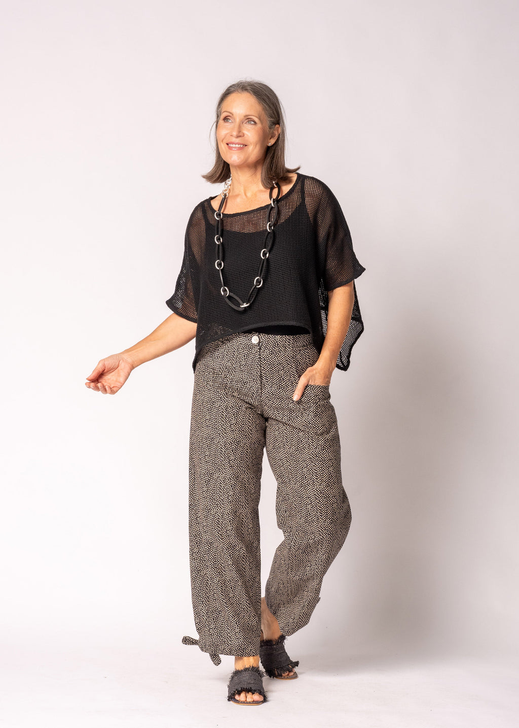 Seraya Cotton Top in Onyx