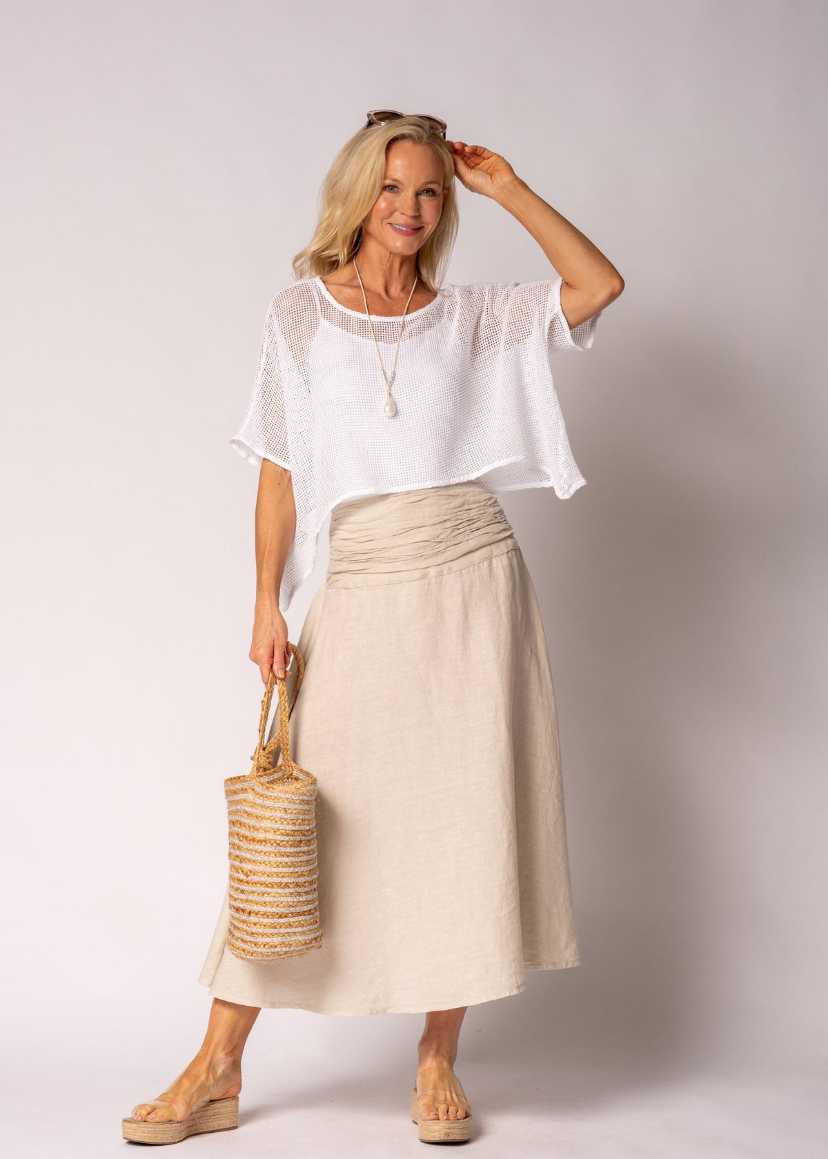 Seraya Cotton Top in White
