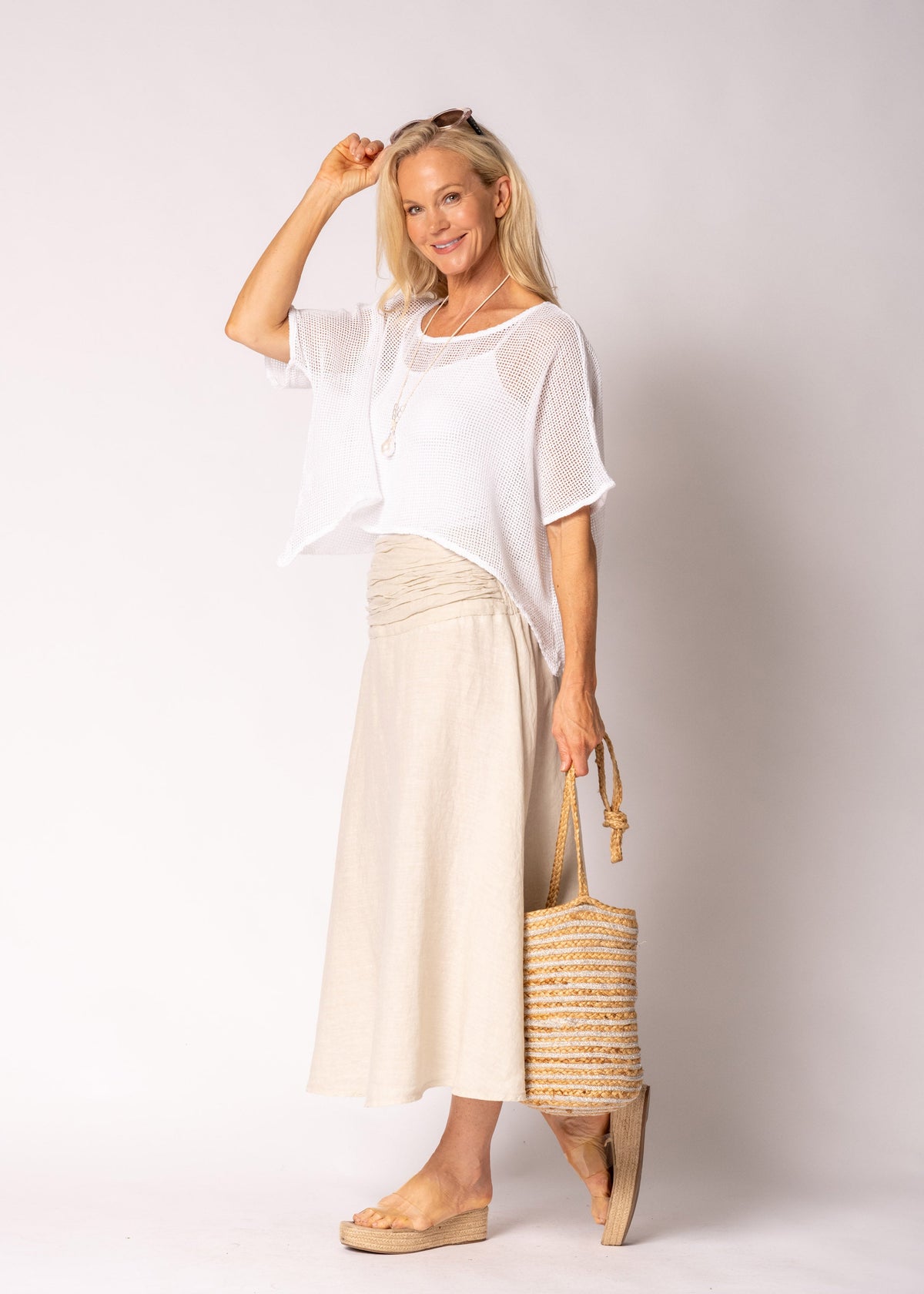 Seraya Cotton Top in White