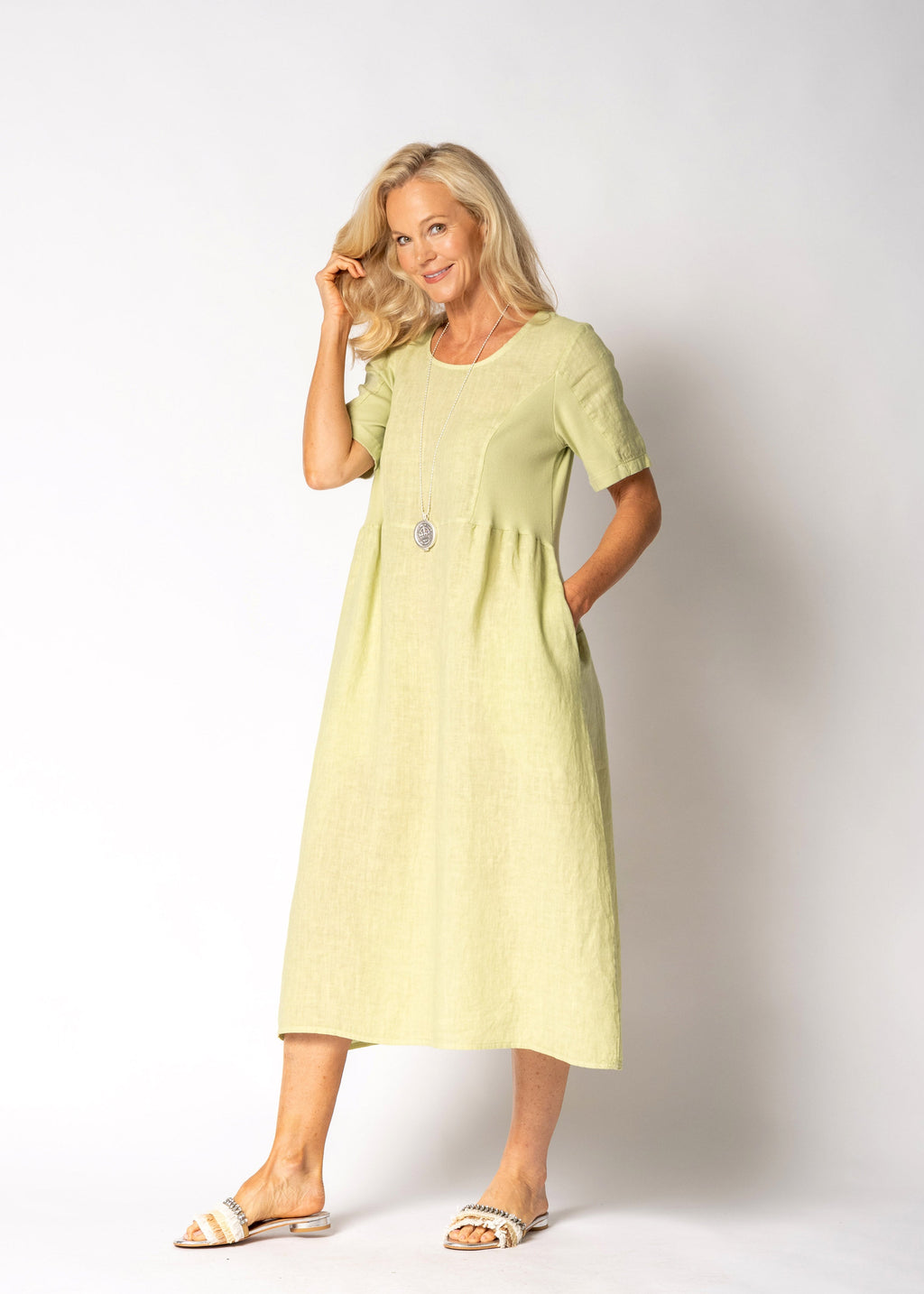 Zoraya Dress in Lily Green