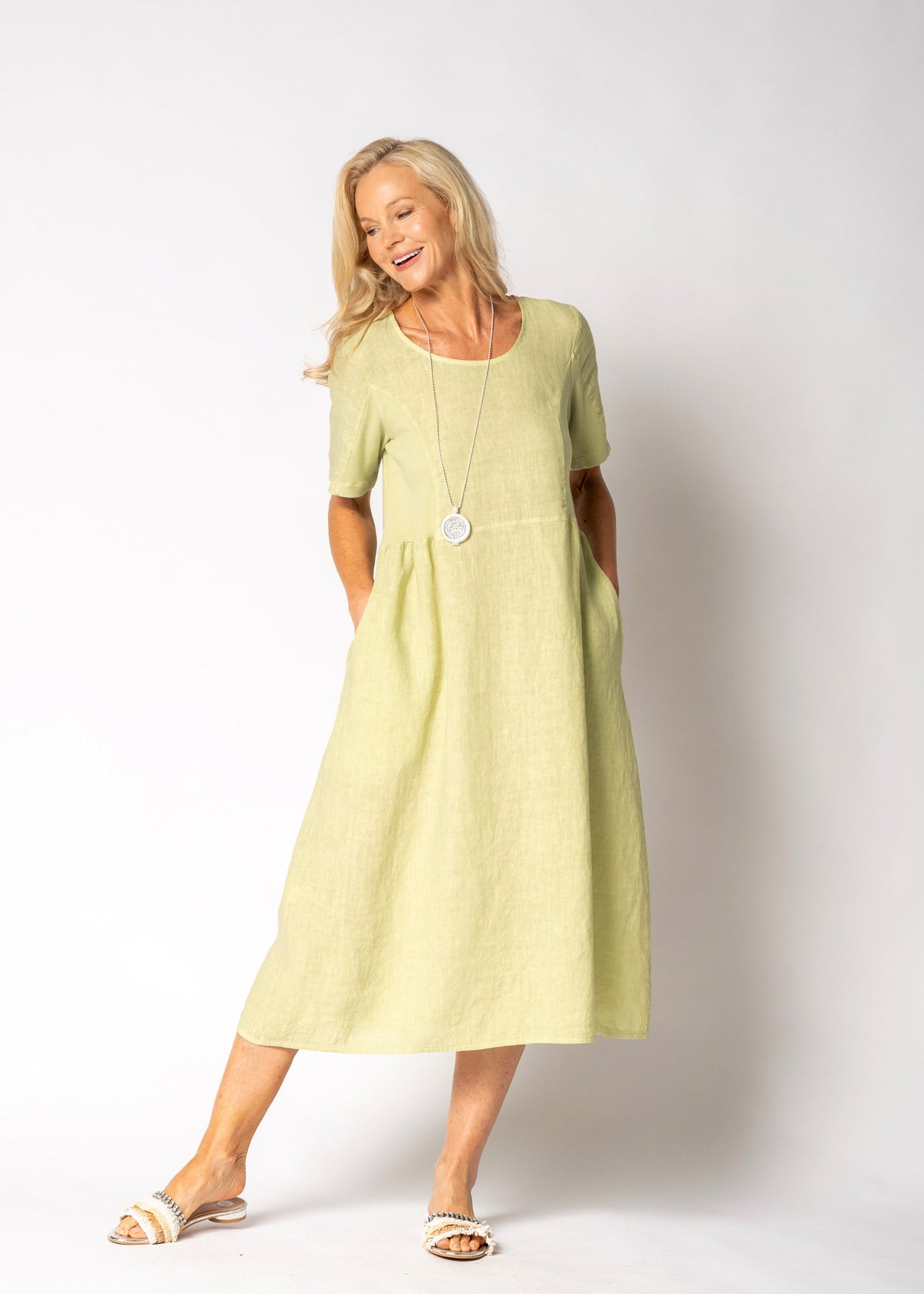 Zoraya Dress in Lily Green