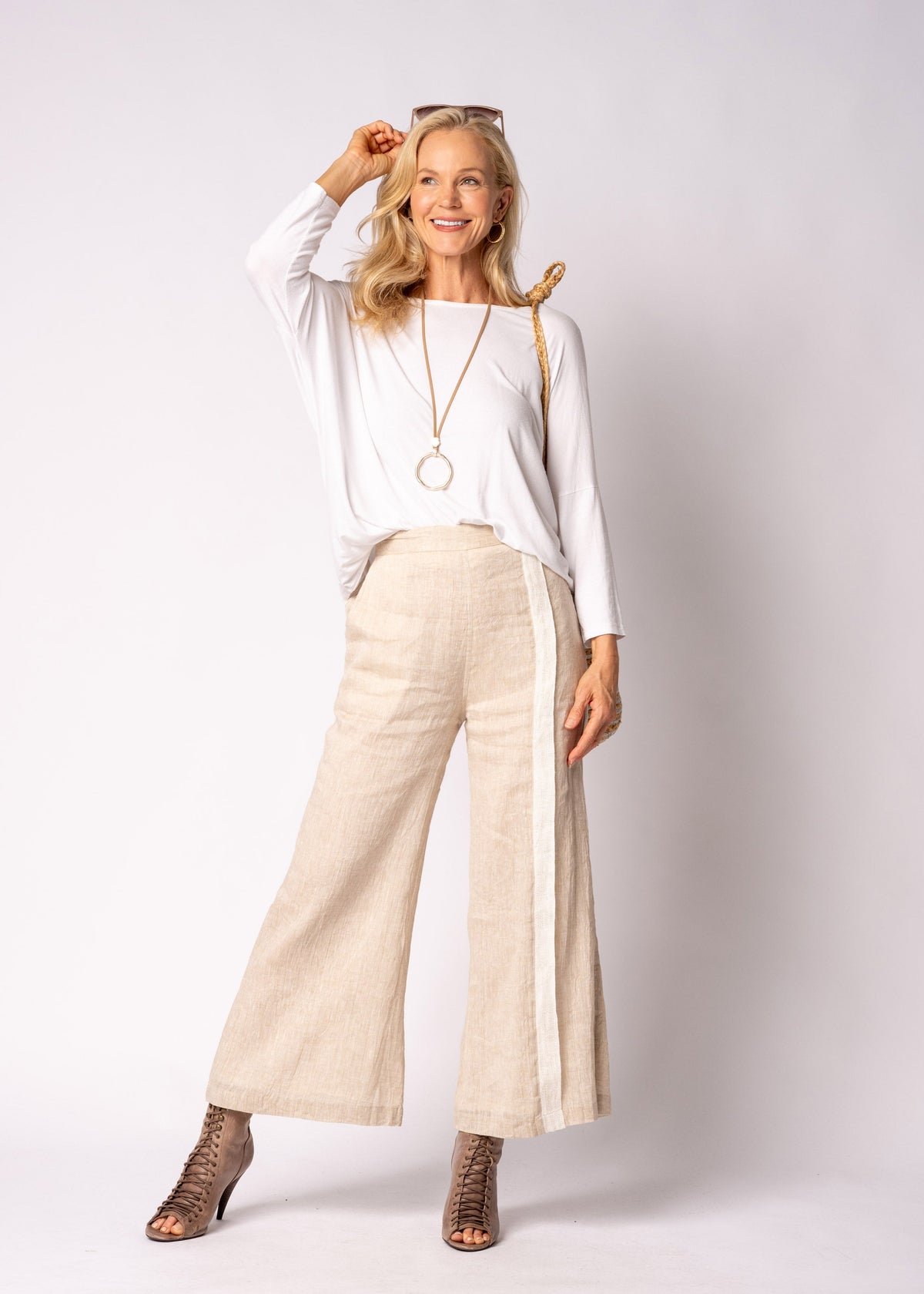Nova  Cotton  Pants in Latte