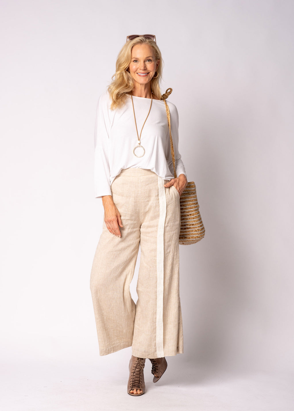 Nova  Cotton  Pants in Latte
