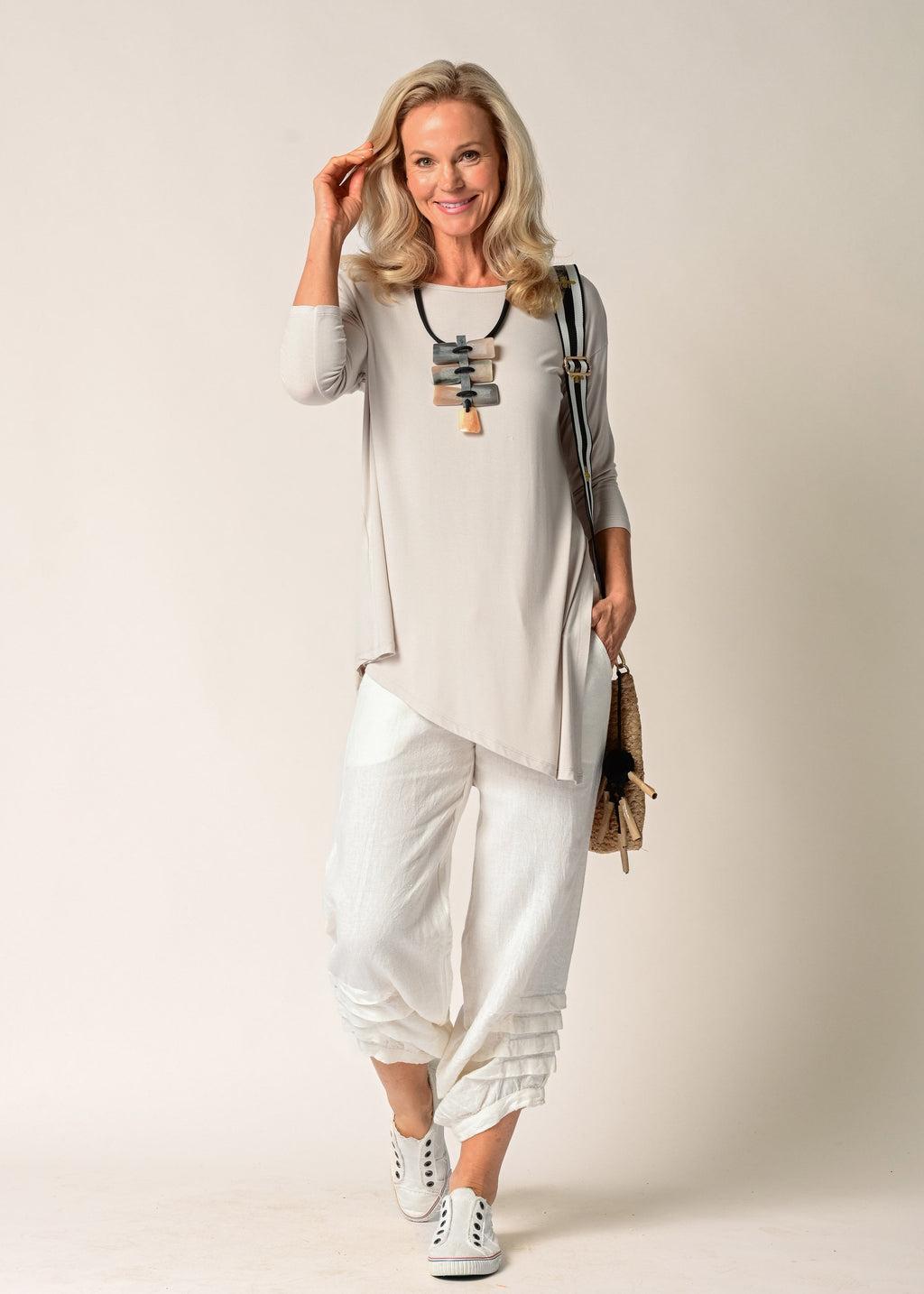 Cami Linen Pant in Cream