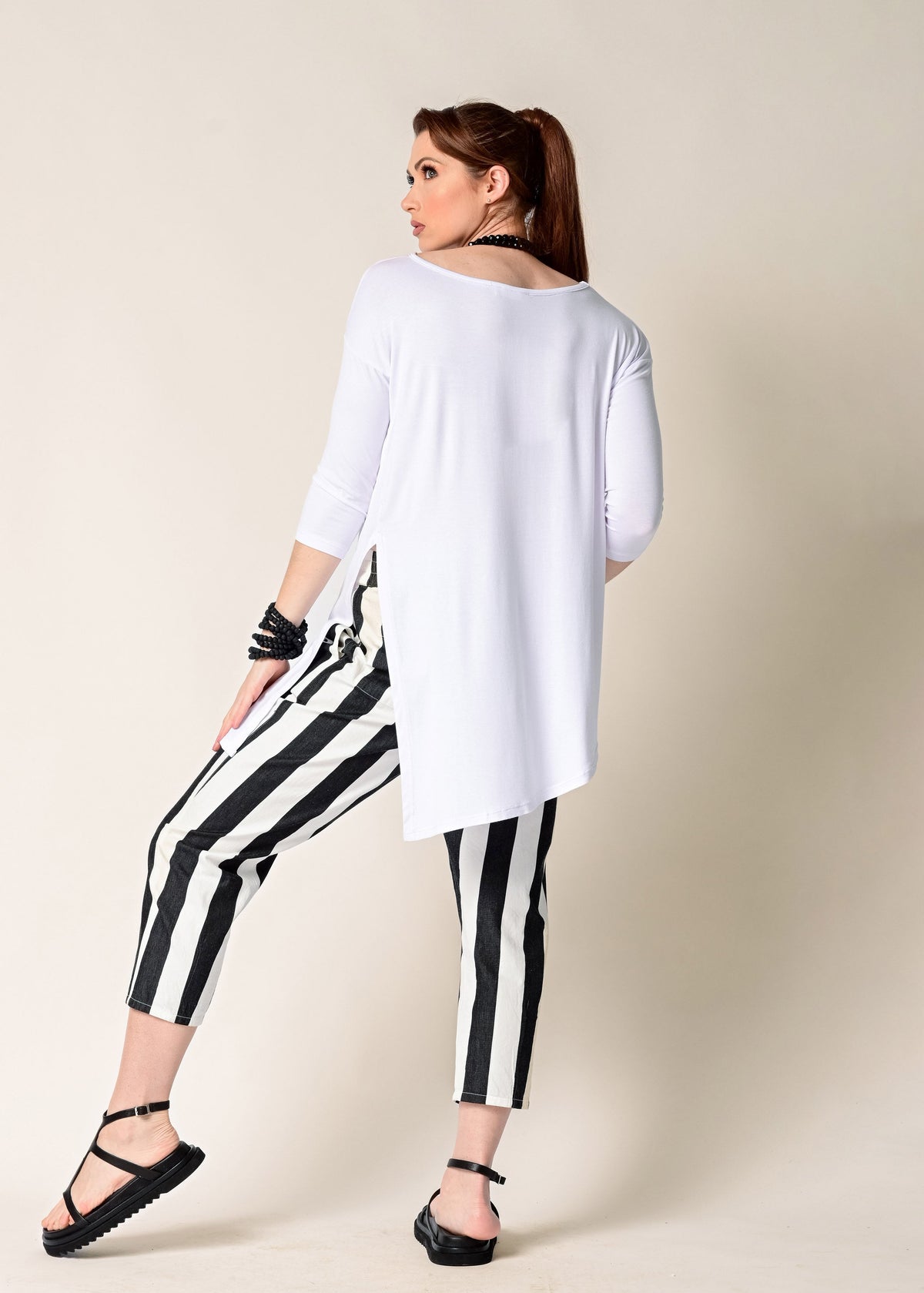Hattie Pant in Granite Stripe