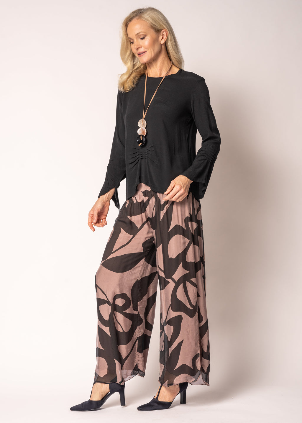 Heather Top in Onyx