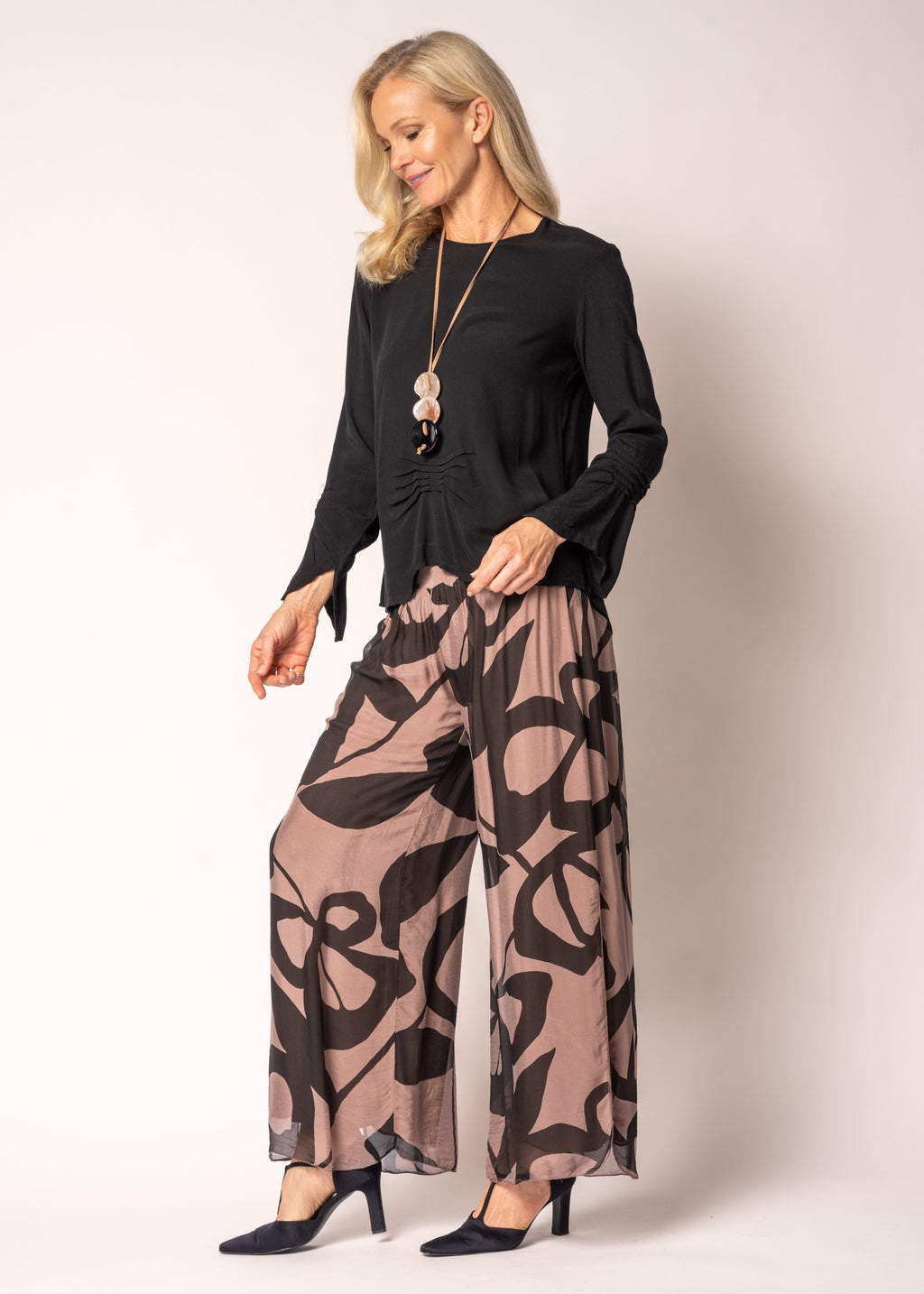 Heather Top in Onyx