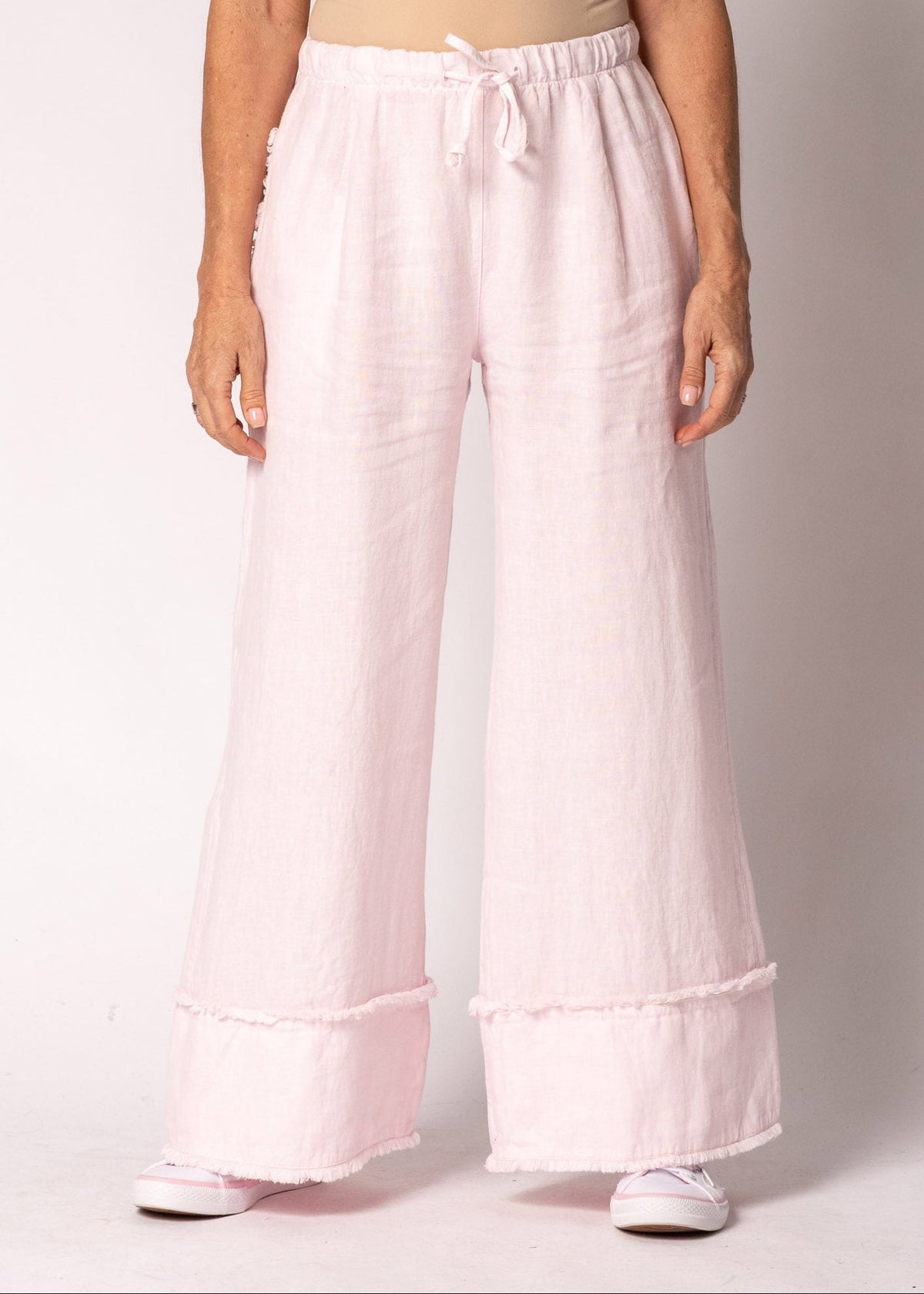 Mirren Linen Pants in Modena Pink