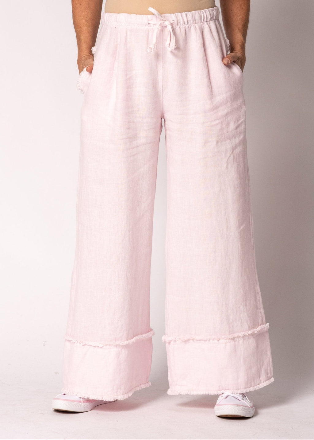 Mirren Linen Pants in Modena Pink