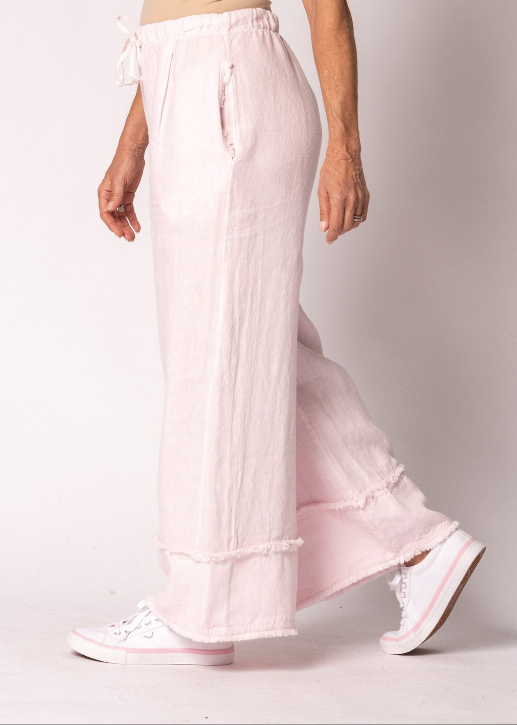 Mirren Linen Pants in Modena Pink