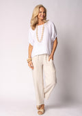 Tari Linen Pants in Latte