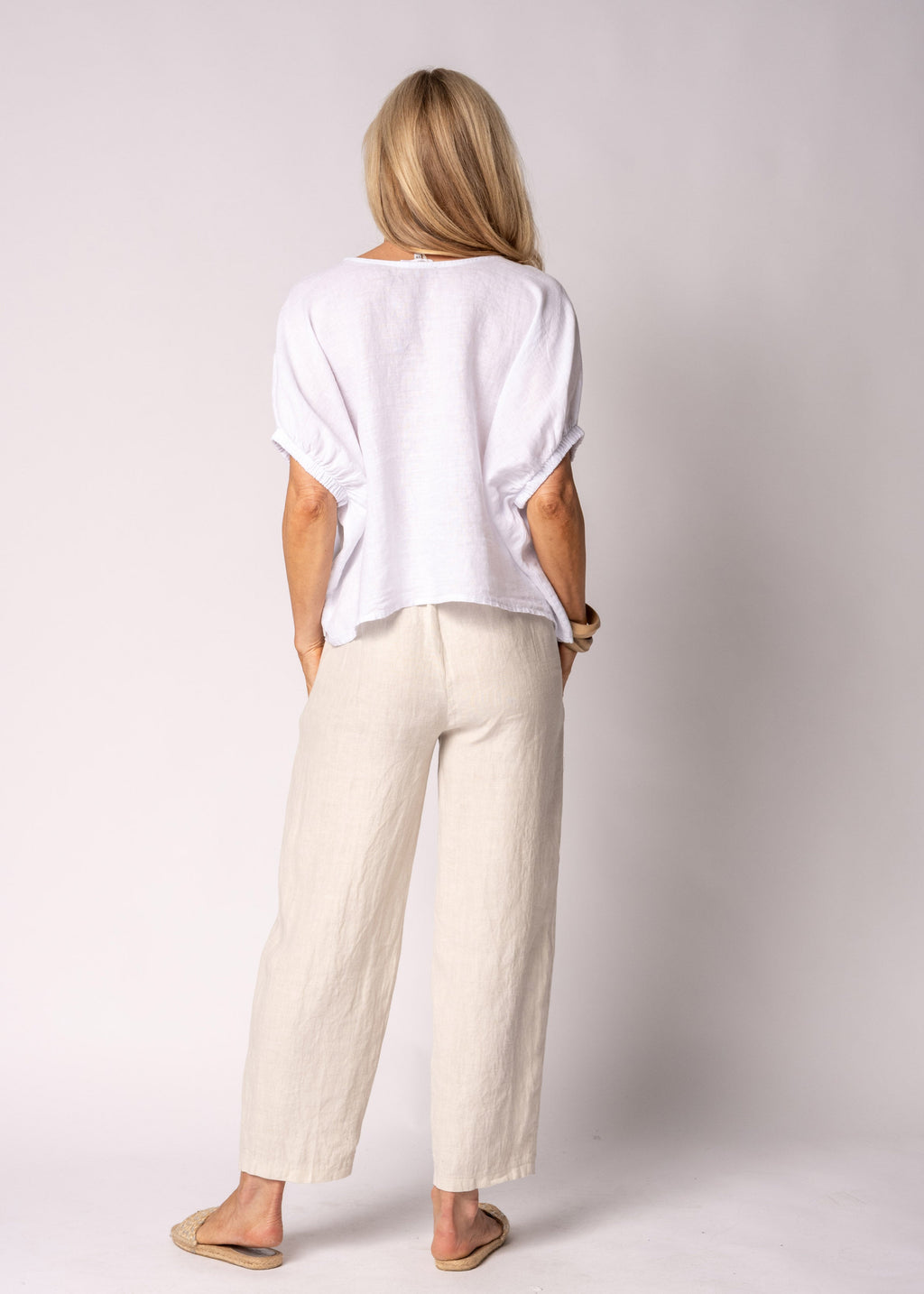 Tari Linen Pants in Latte