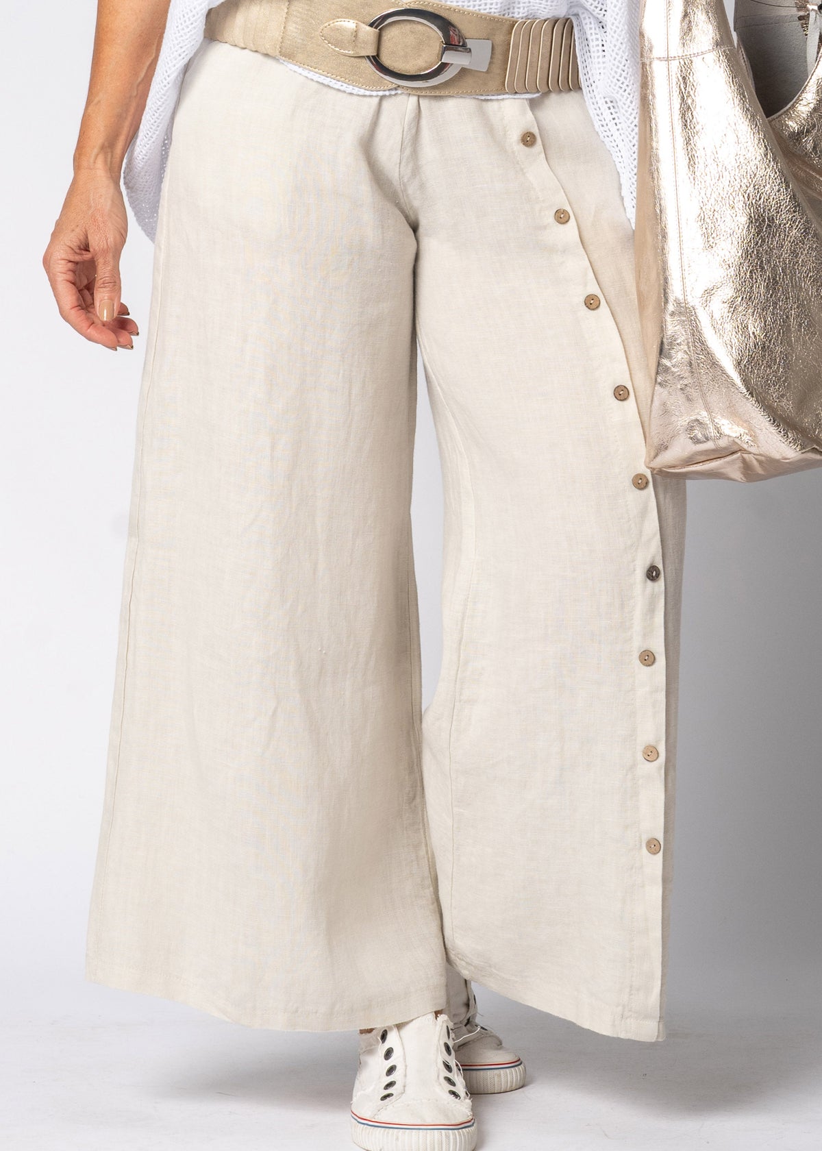 Clair Linen Pants in Latte
