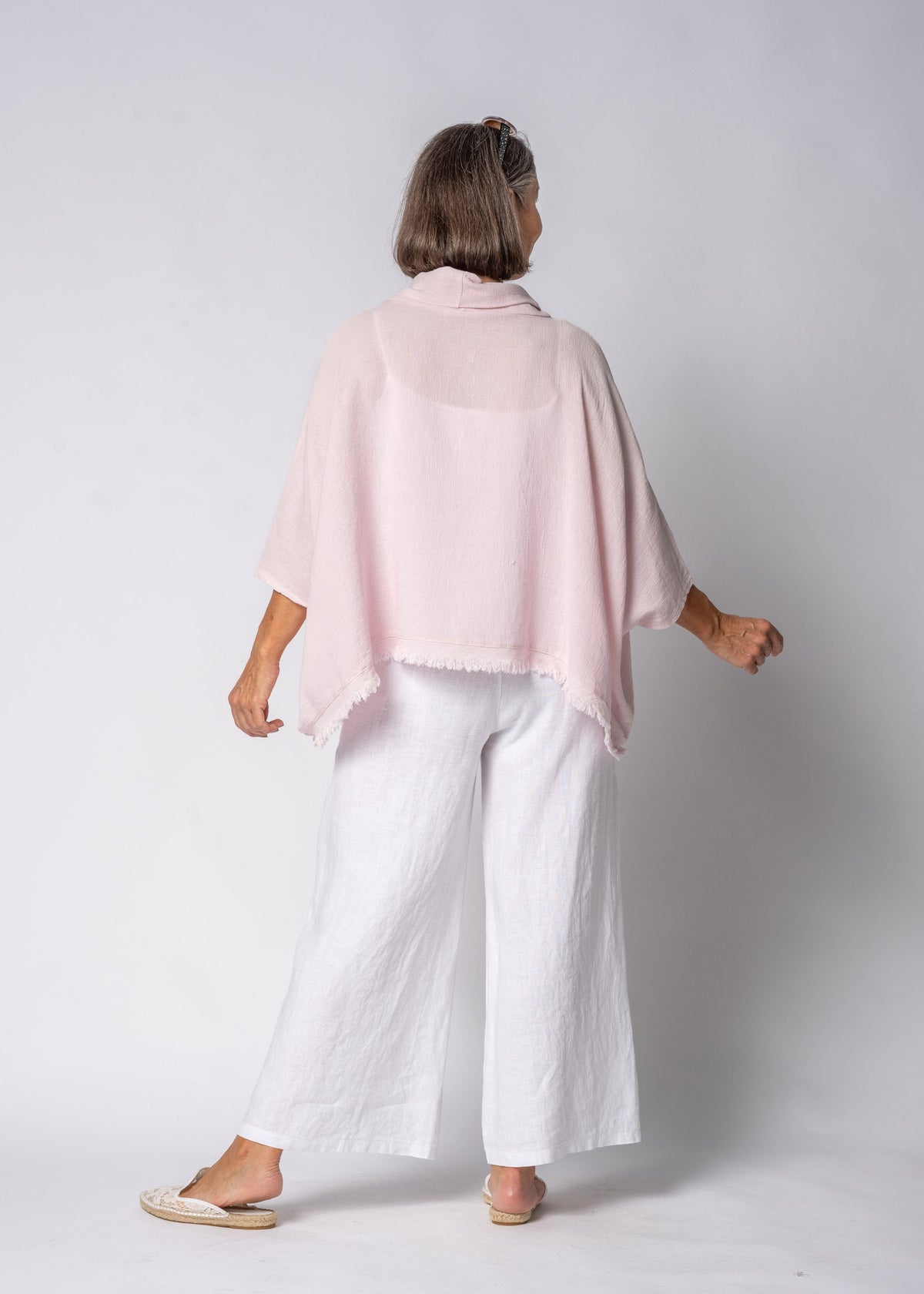 Kiora Linen Top in Modena Pink