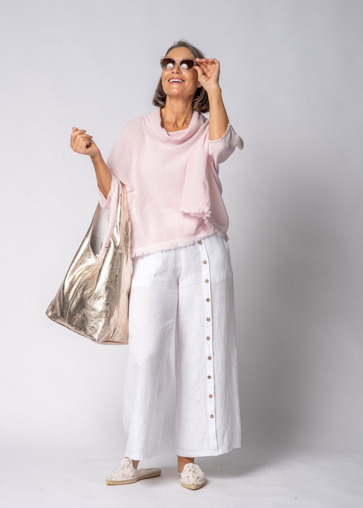 Clair Linen Pants in White