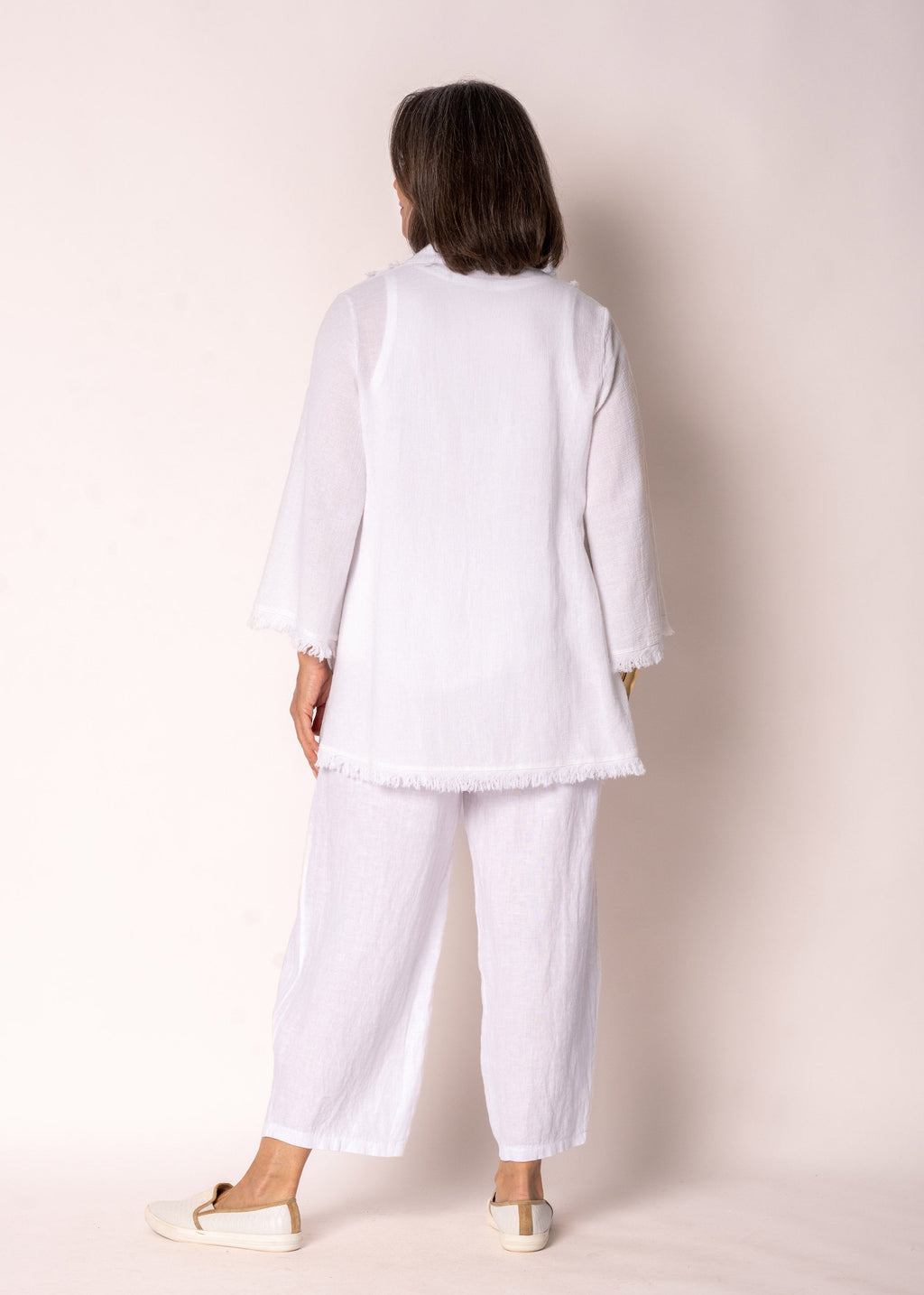 Sinead Linen Jacket in White