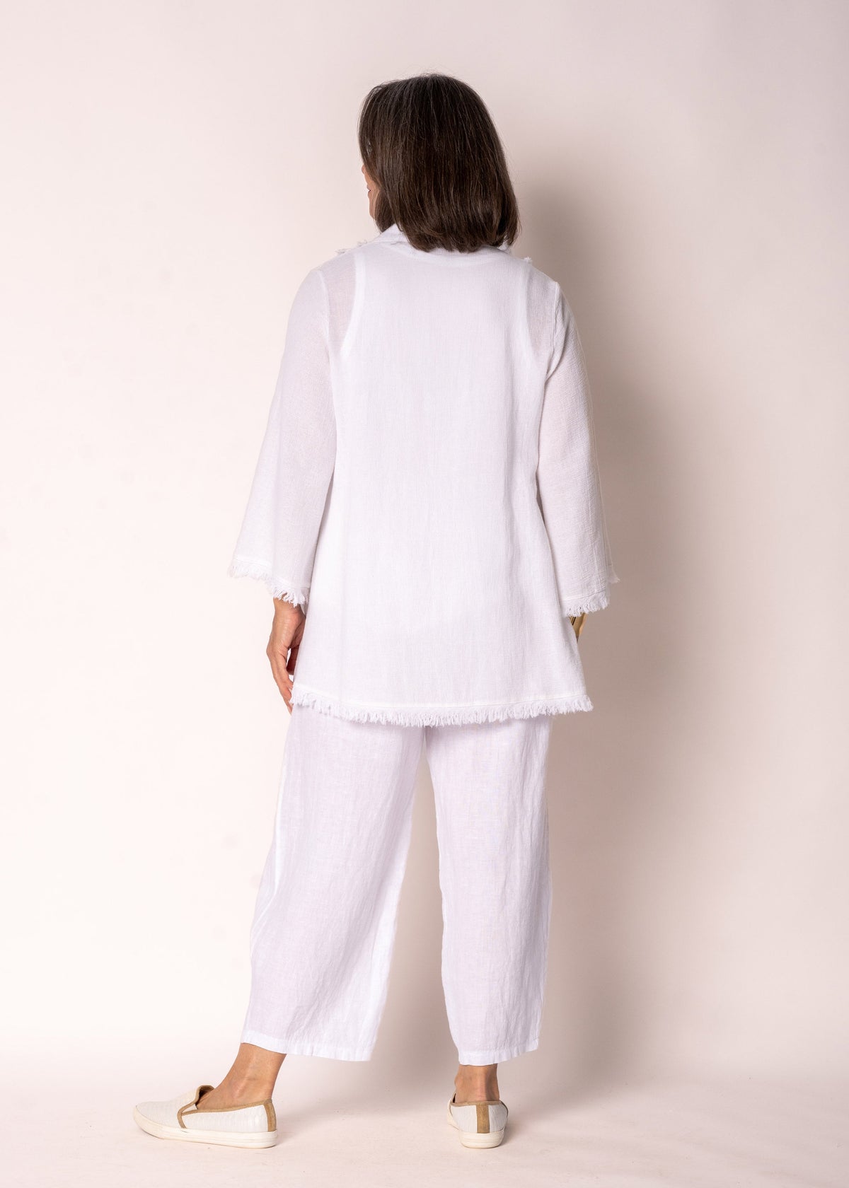 Sinead Linen Jacket in White
