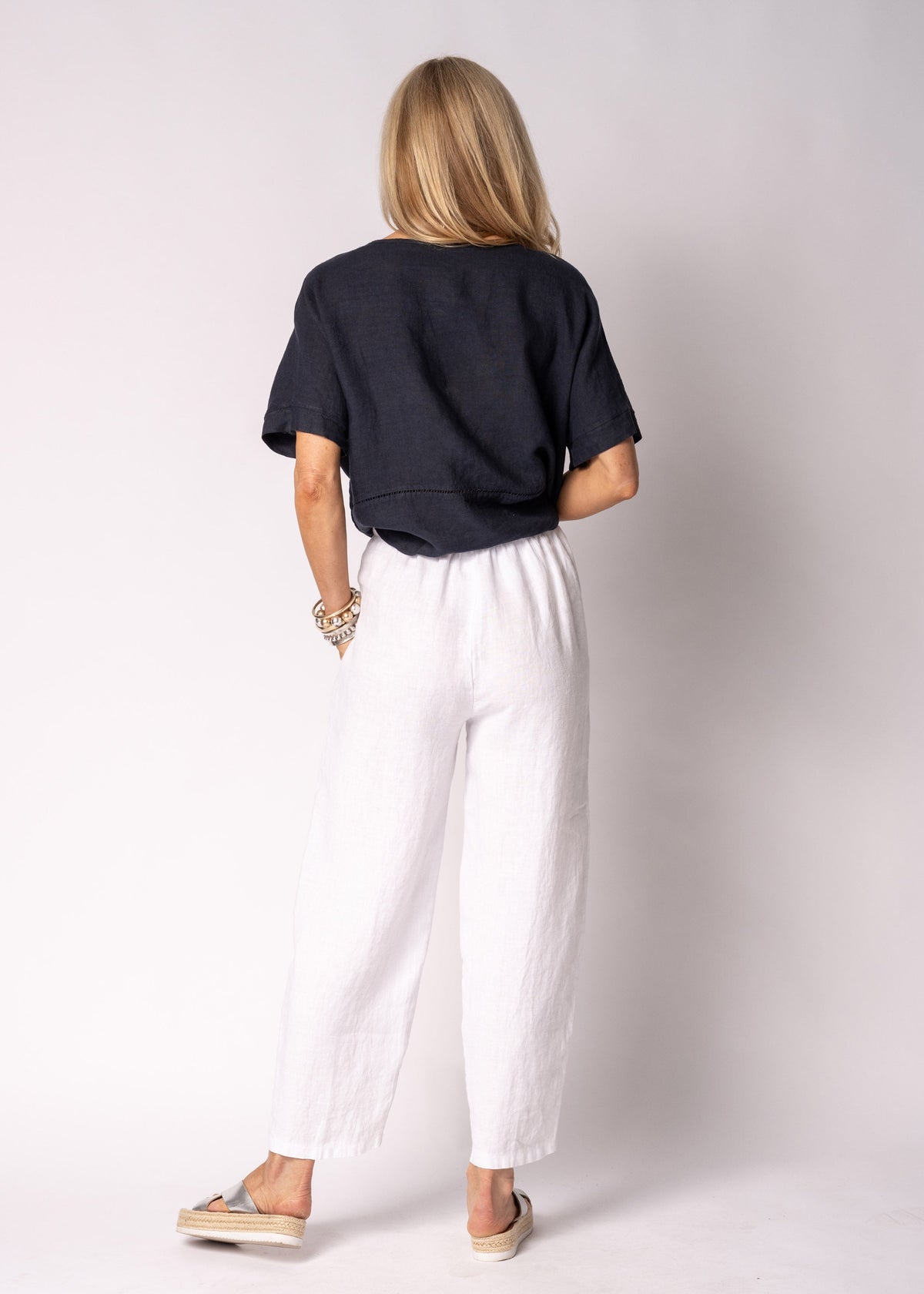 Tari Linen Pants in White