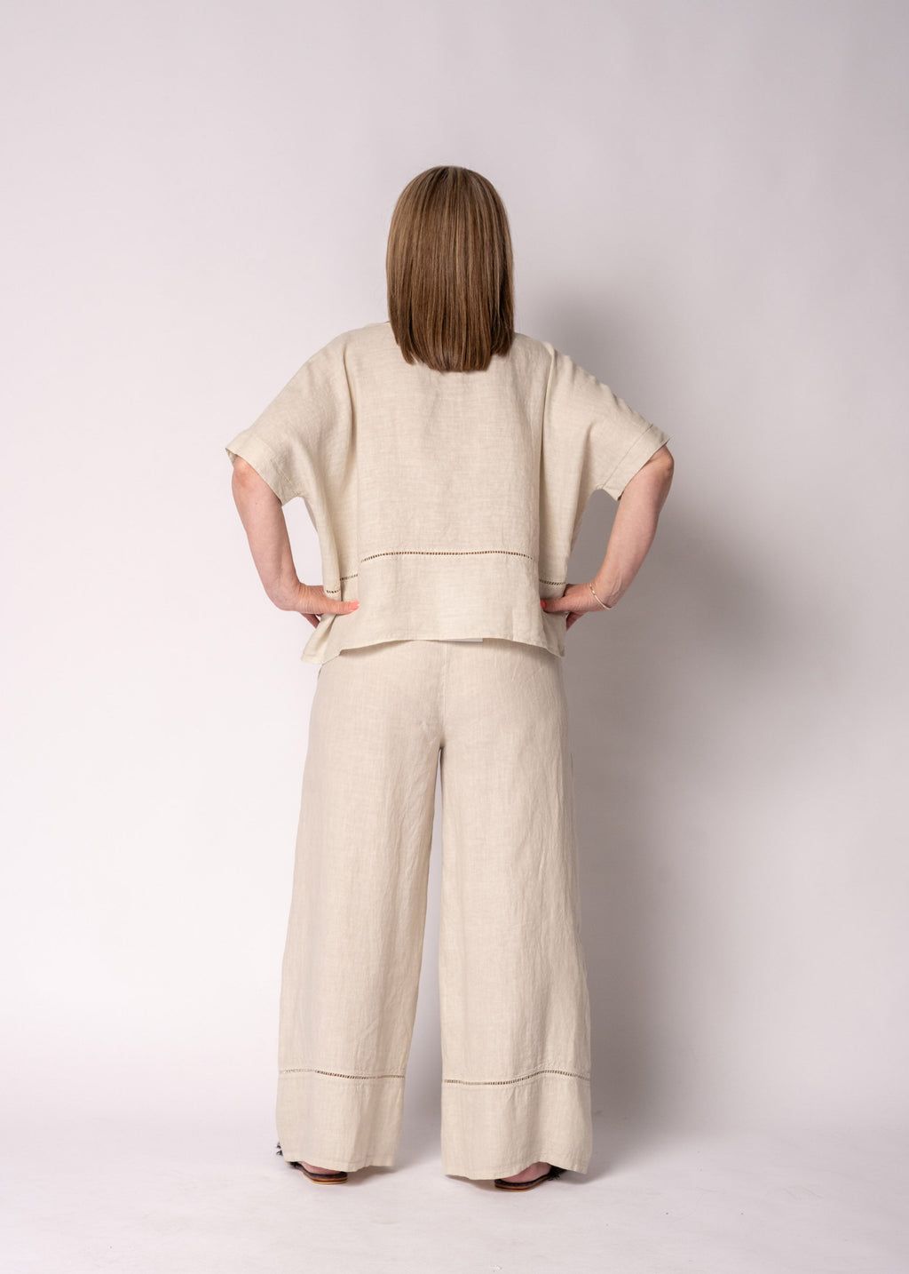 Saphina Linen Pants in Latte