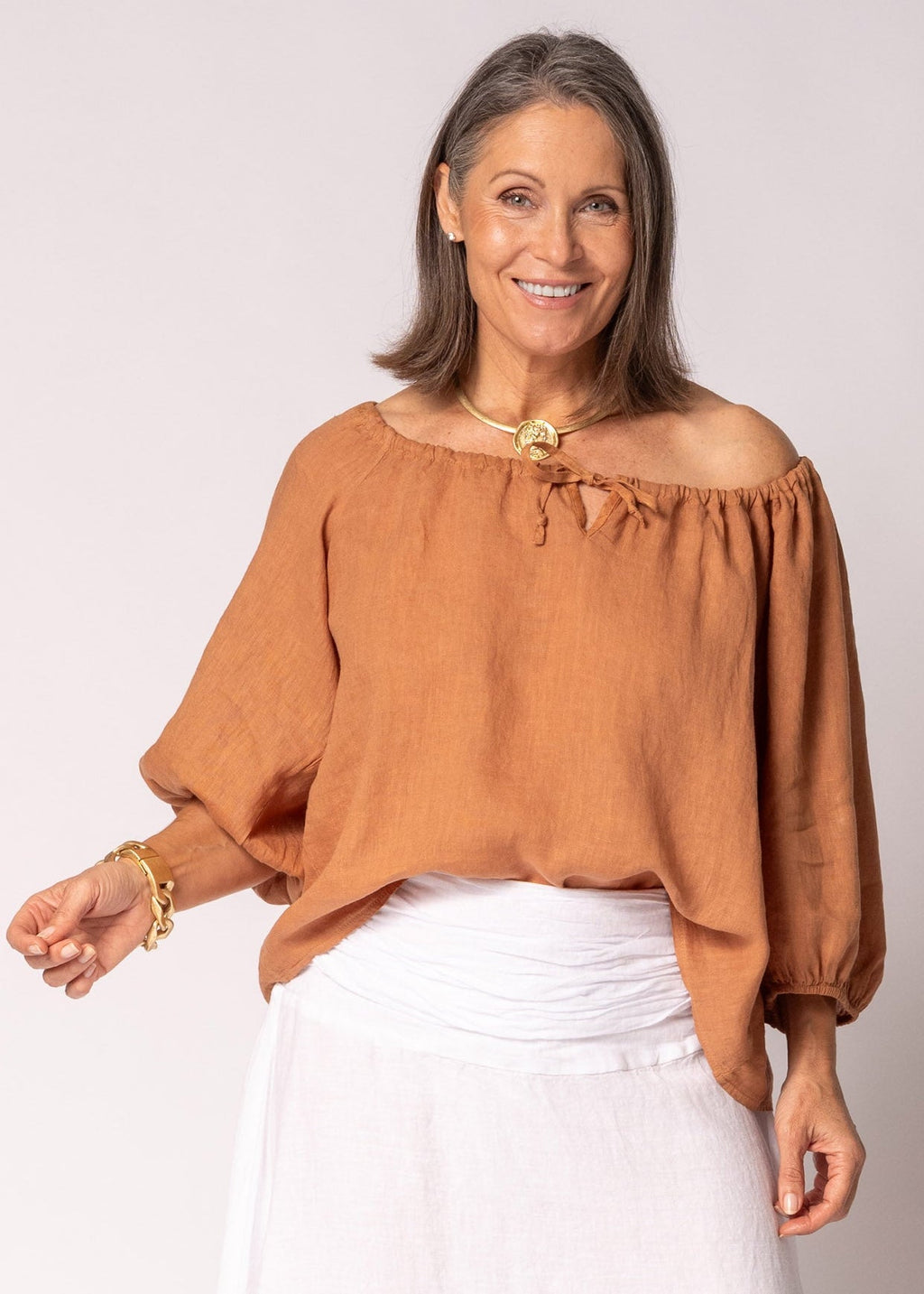 Vionna Top in Burnt Toffee