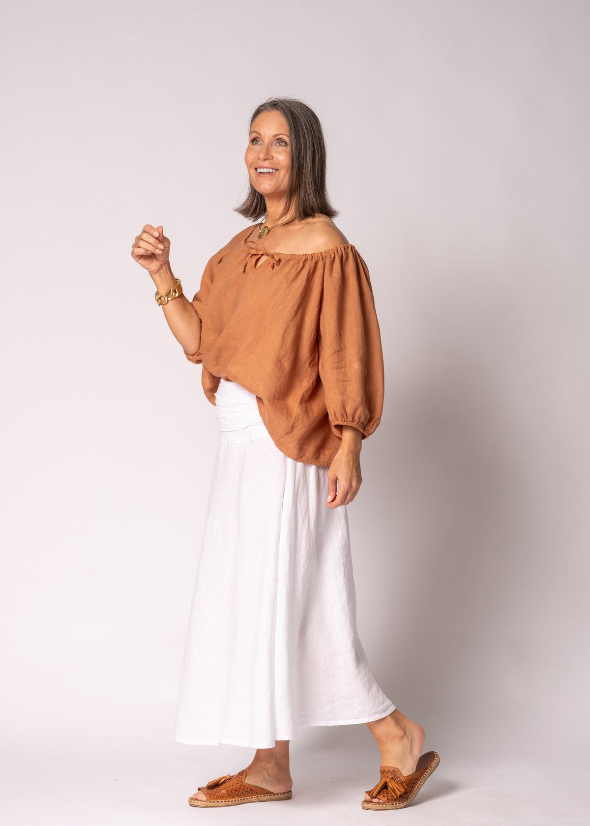 Vionna Top in Burnt Toffee