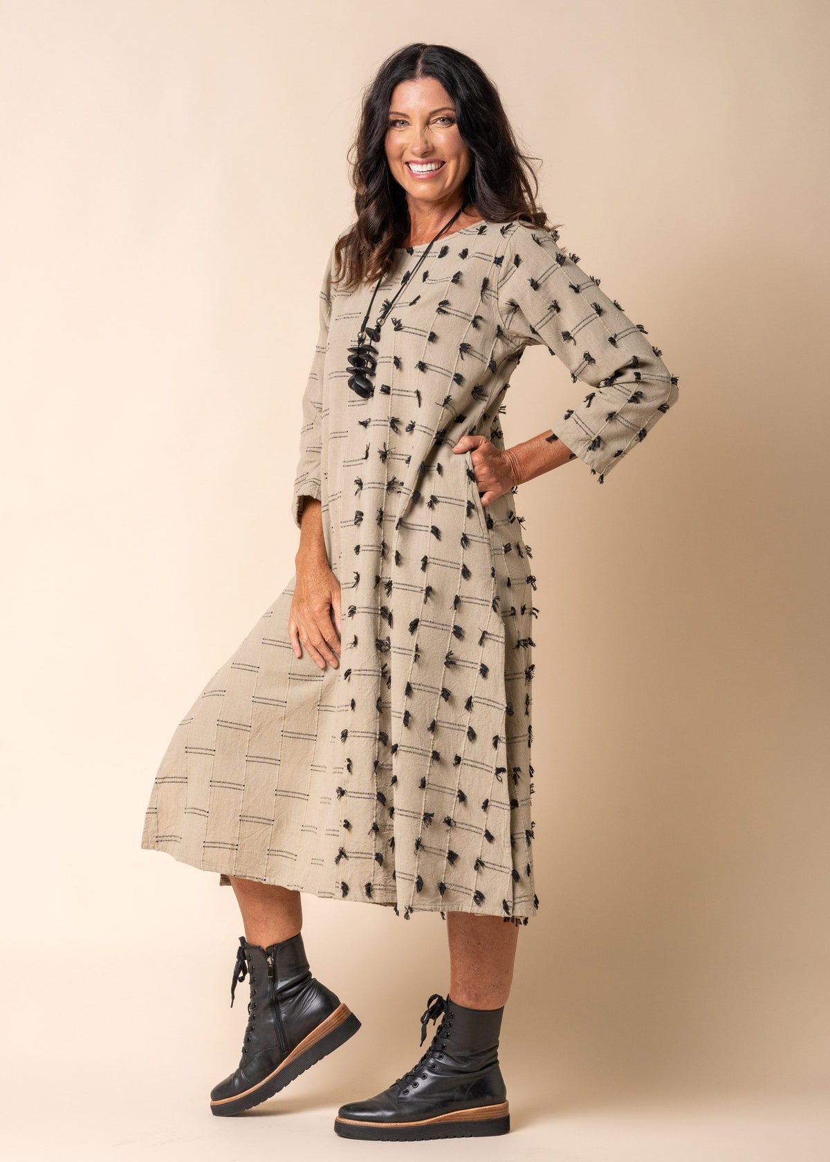 Luella Dress in Latte