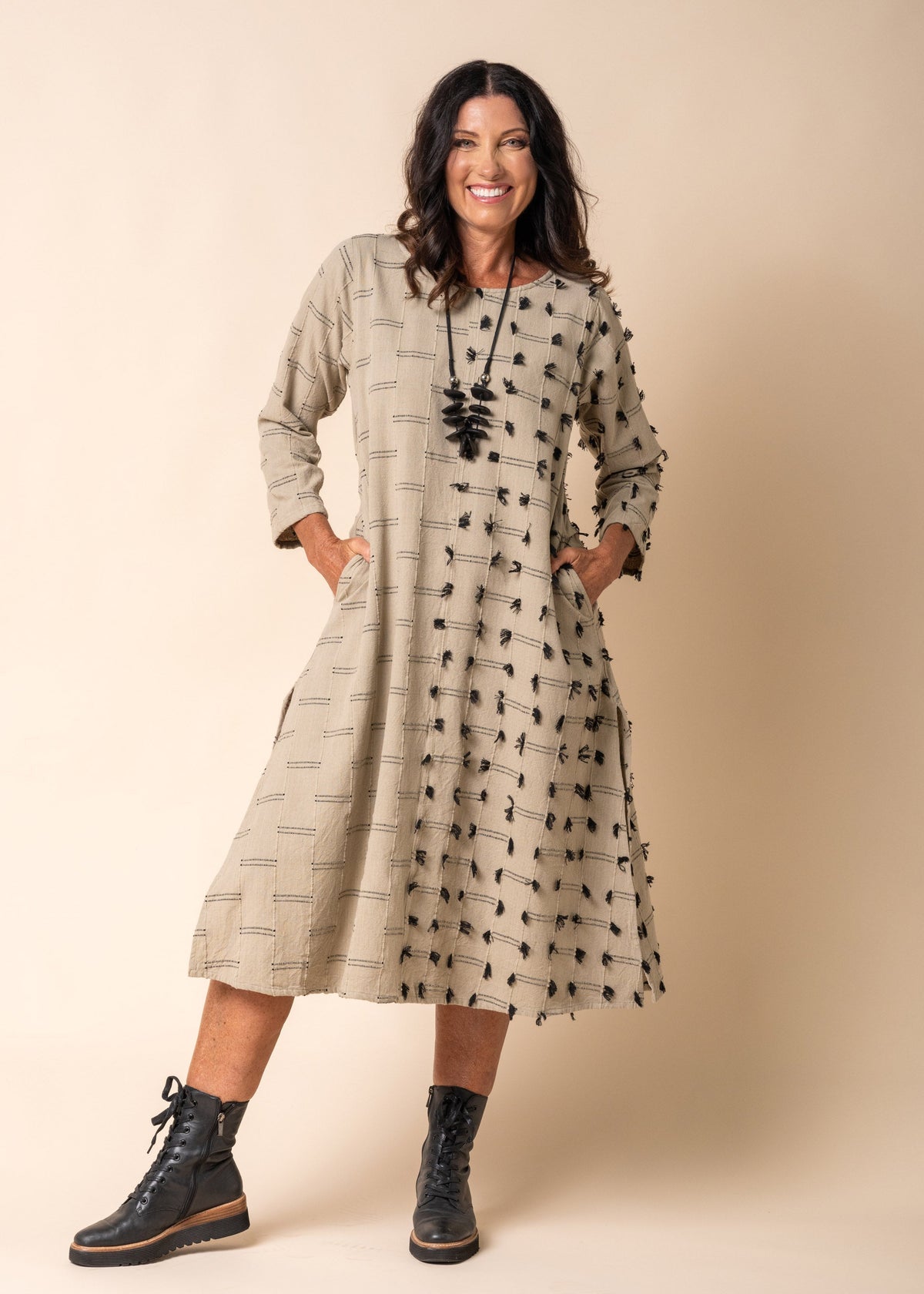 Luella Dress in Latte