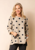 Charity Linen Blend Top in Latte