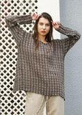 Jane Linen Top in Onyx