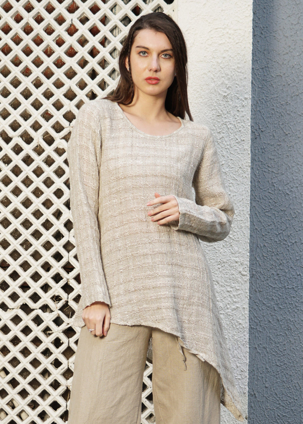 Pluto Linen Top in Cream