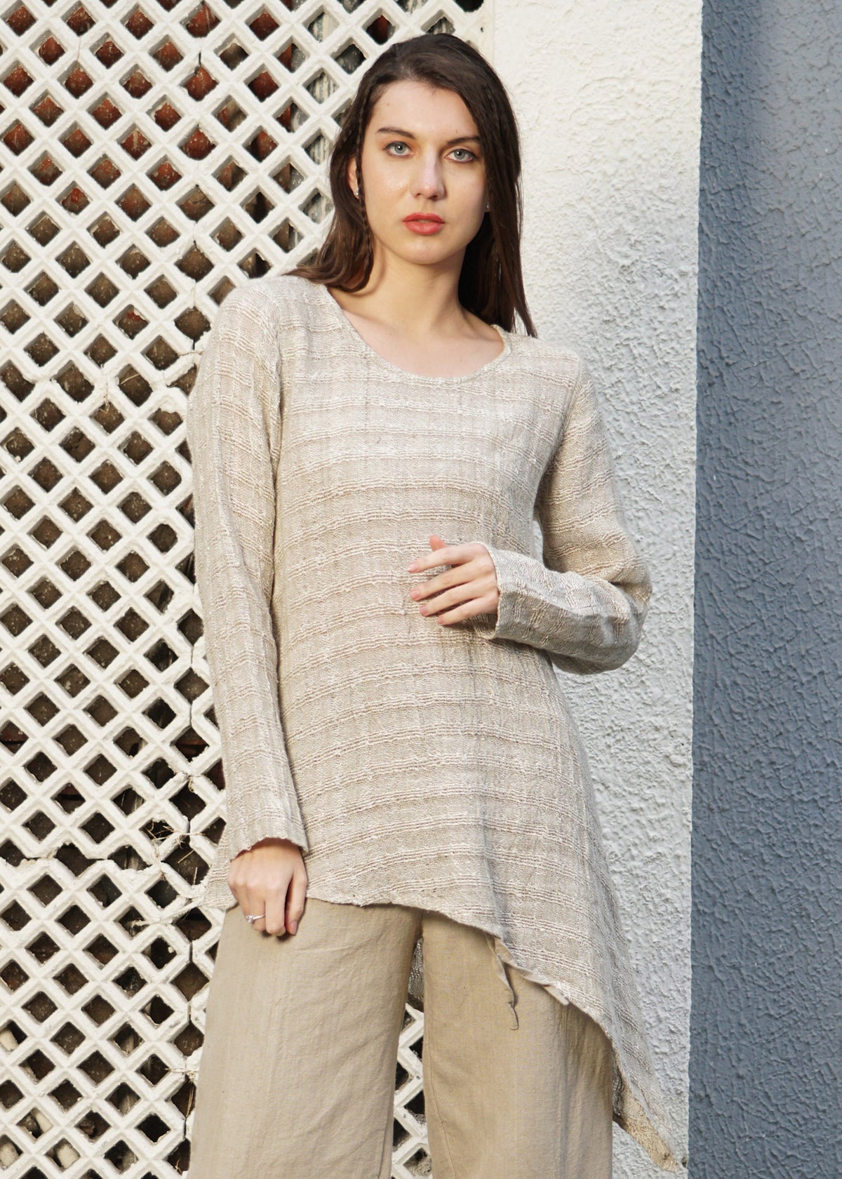 Pluto Linen Top in Cream