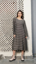 Baxter Linen Blend Dress in Onyx