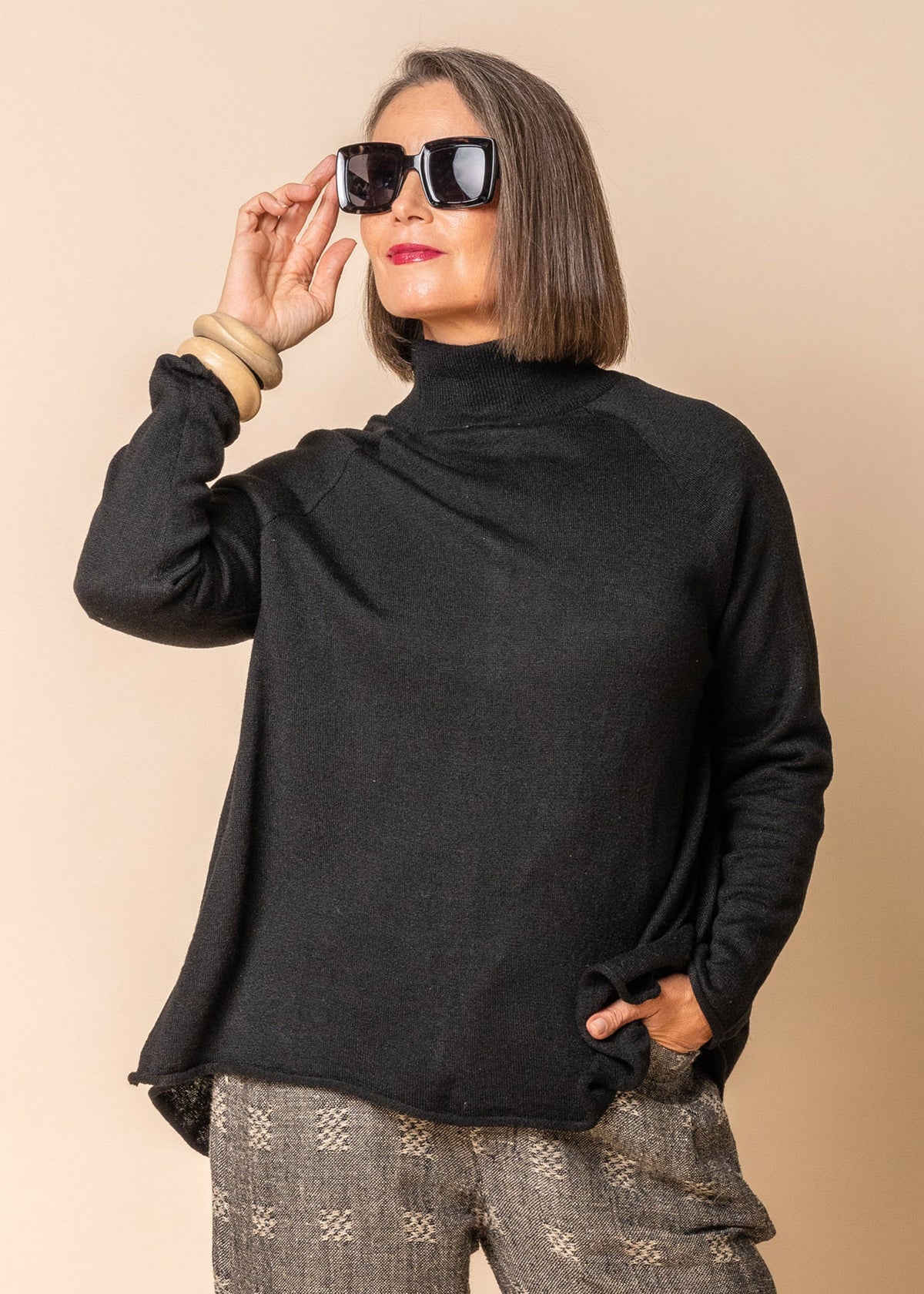Frost Knit Top in Onyx