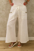 Annalise Linen Pant in White