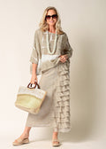 Eve Linen Skirt in Latte