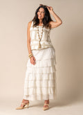 Calista Cotton Skirt in Cream