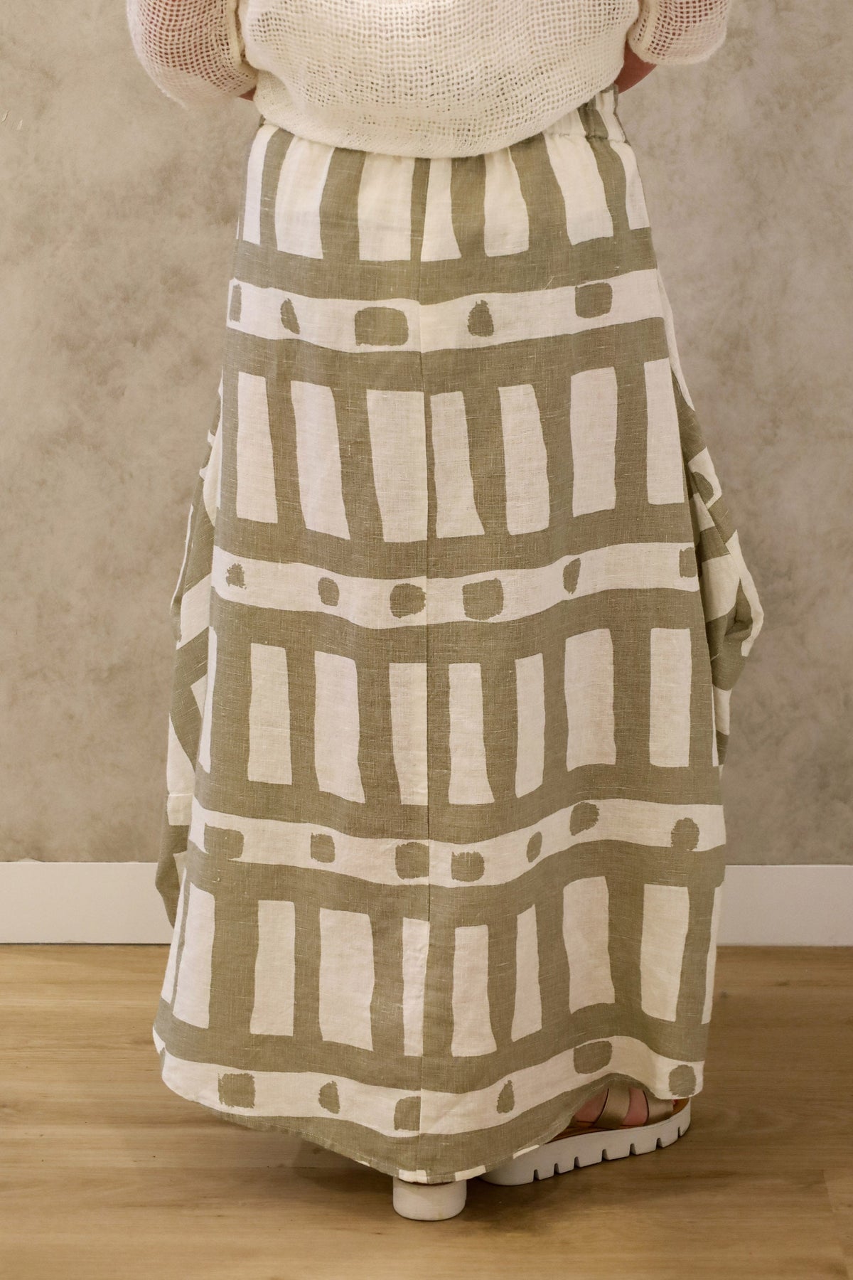 Sunday Linen Skirt in Latte