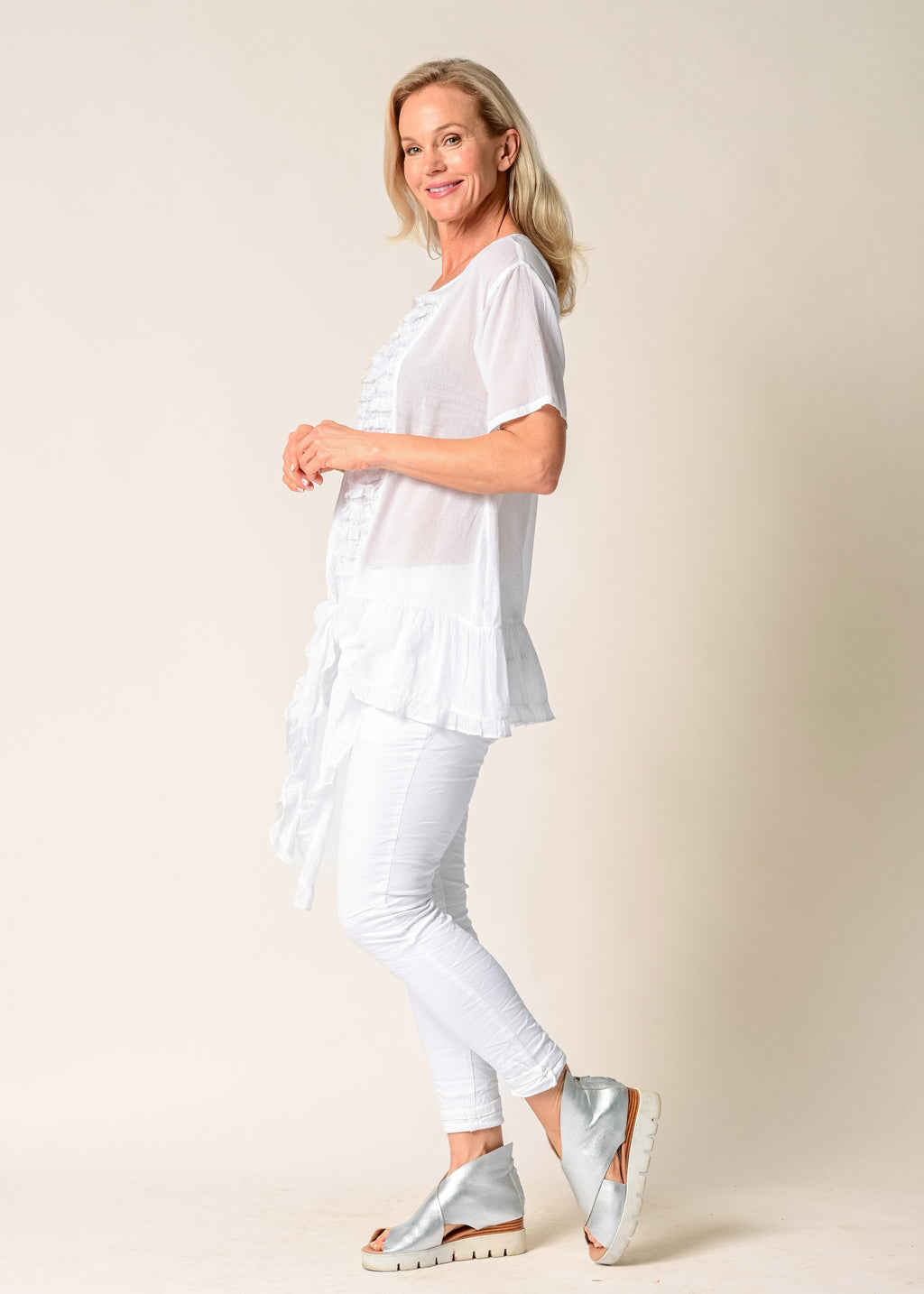Kinara Cotton Top in White