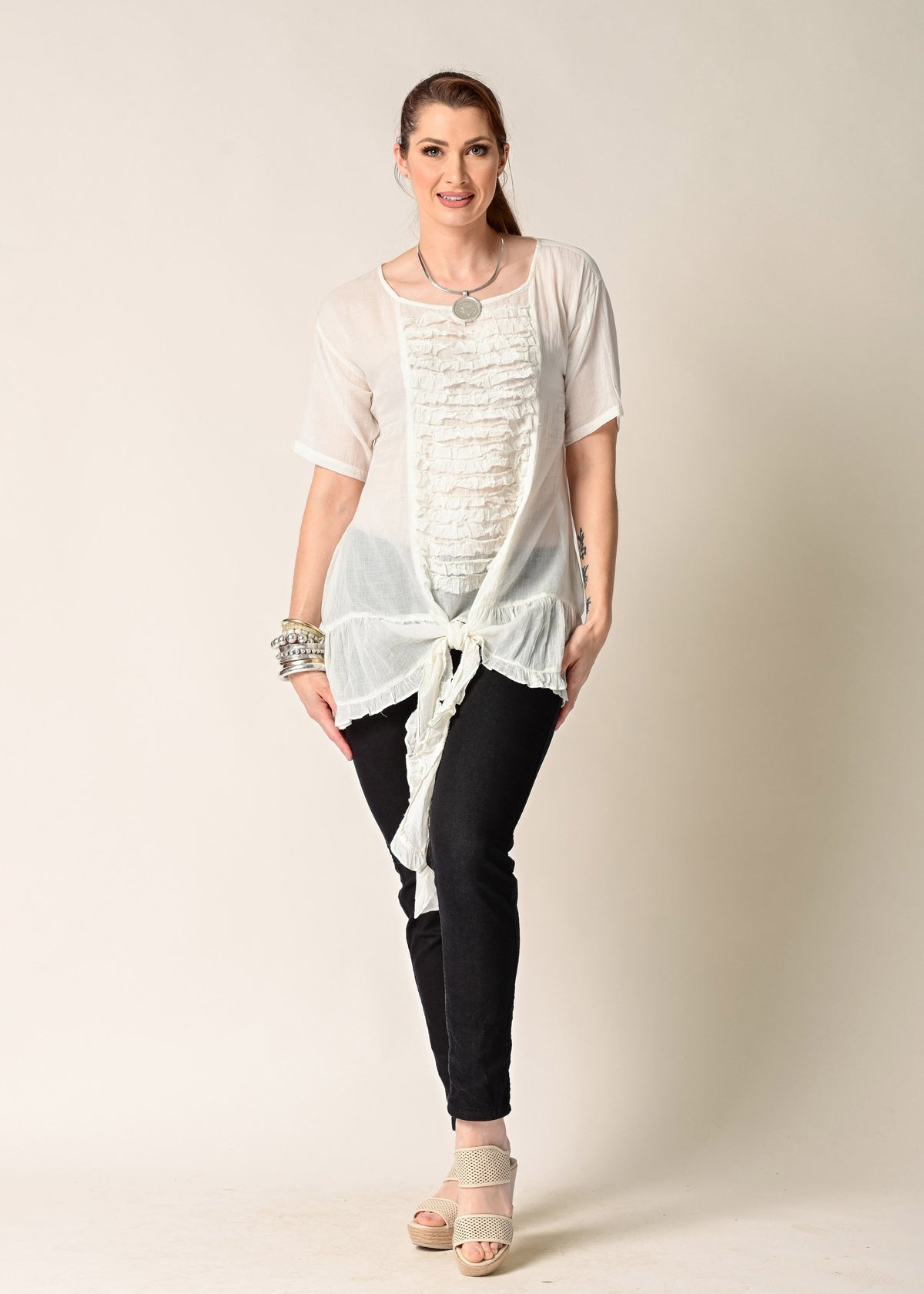 Kinara Cotton Top in Cream