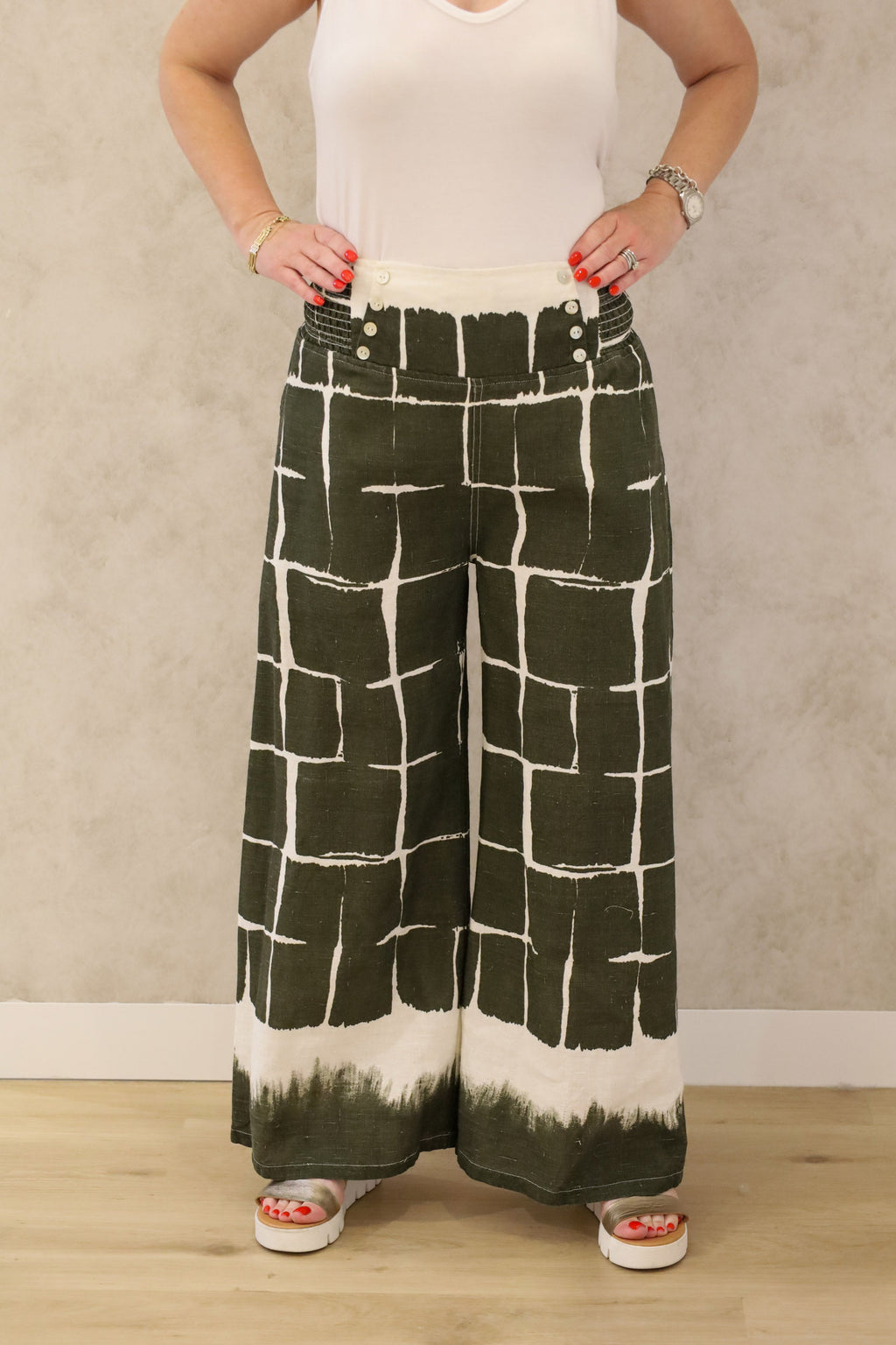 Rayna Linen Pant in Khaki