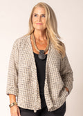 Amara Linen Jacket in Latte