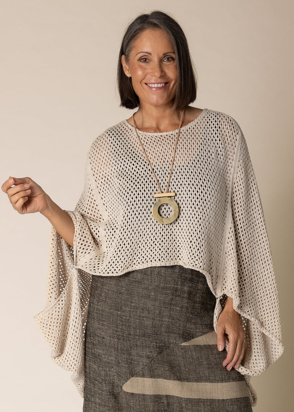 Quilla Knit Top in Latte