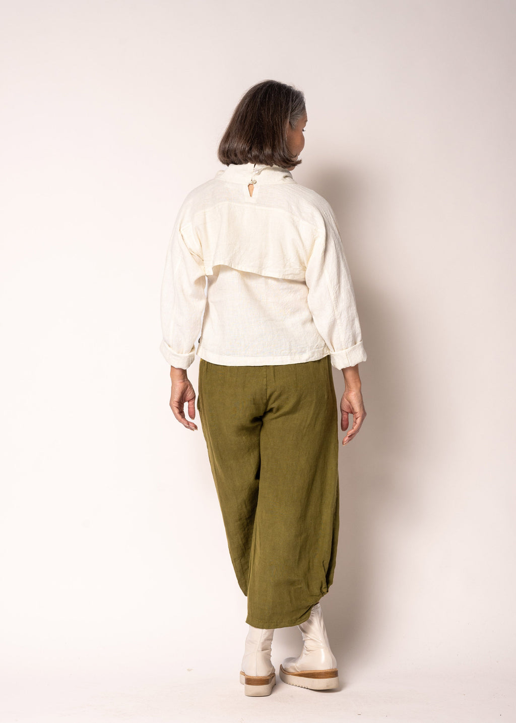 Penrose Linen Top in Cream