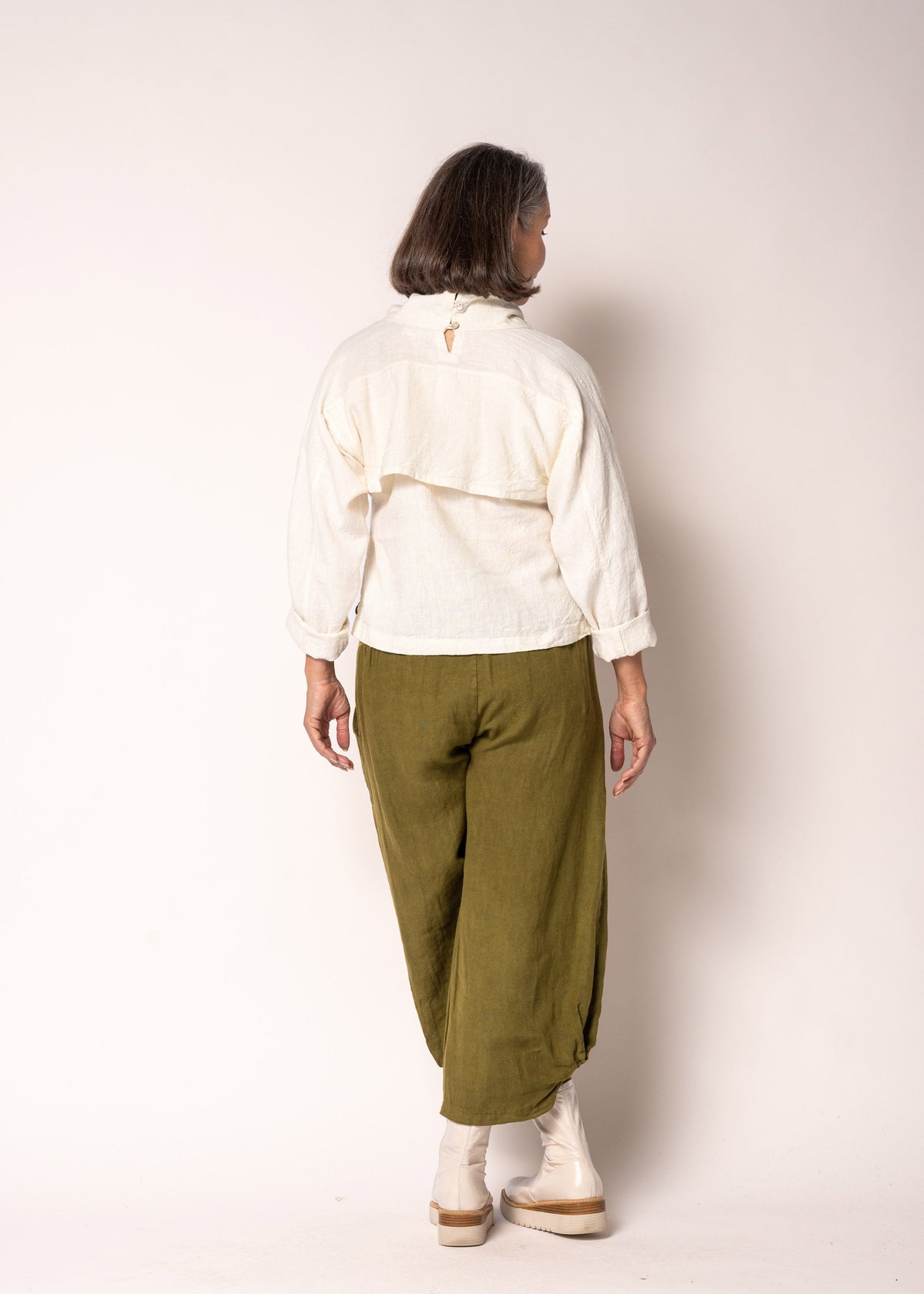 Penrose Linen Top in Cream