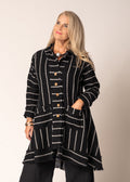 Elodie Linen Jacket in Onyx
