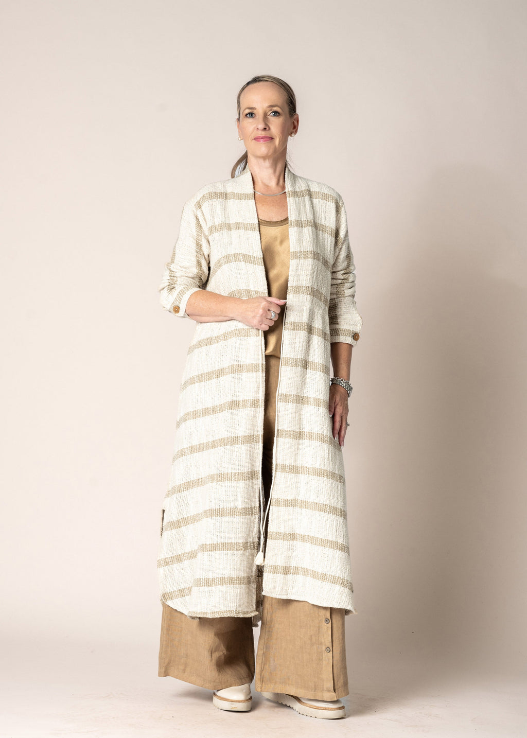 Kinsley Linen Jacket in Cream