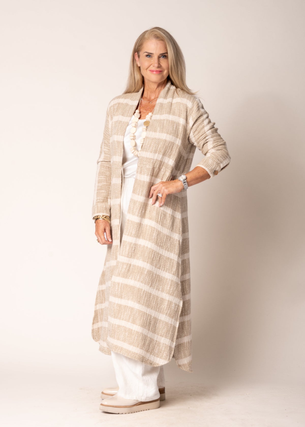 Kinsley Linen Jacket in Latte