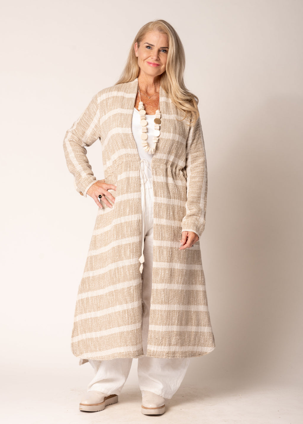 Kinsley Linen Jacket in Latte