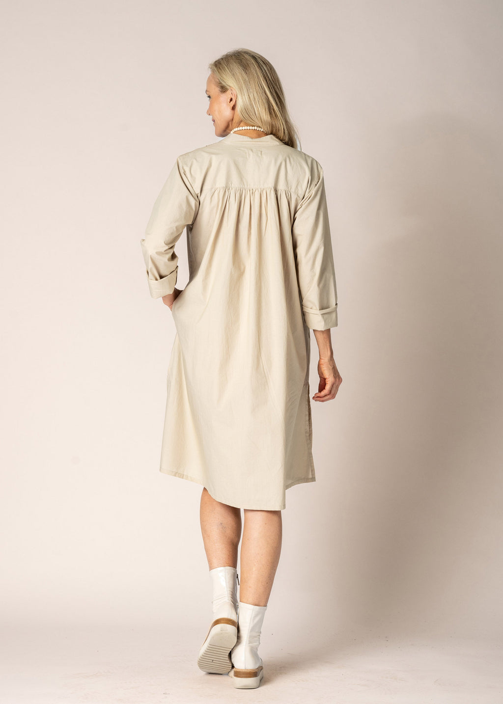 Cove Cotton Dress in Latte