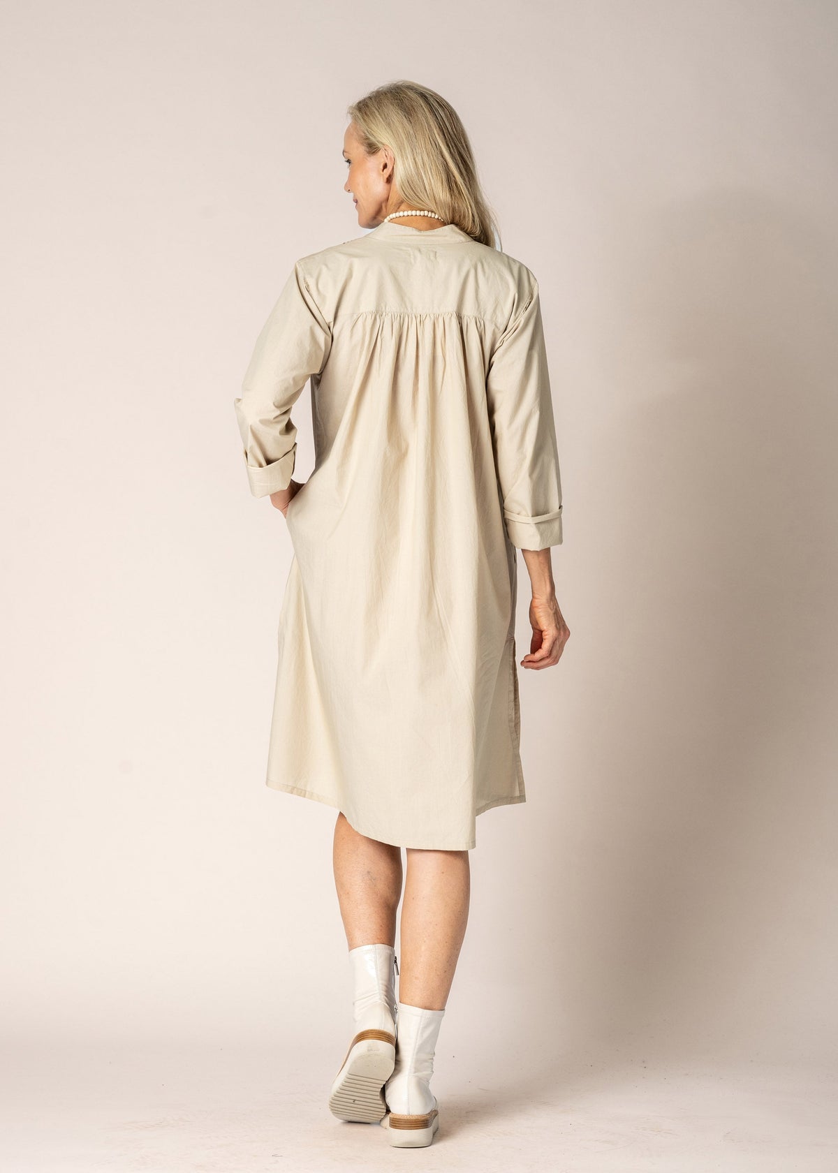 Cove Cotton Dress in Latte